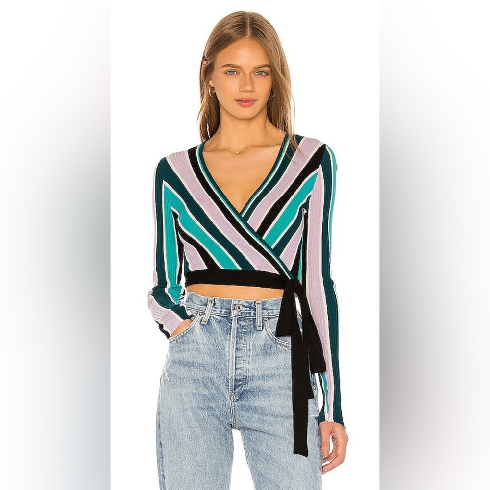 Wildfox Vivid Stripes Emma Sweater Wrap